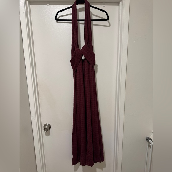 FREE PEOPLE ENDLESS SUMMER Sz S NYA MAXI DRESS IN WILD GARNETa - Picture 4 of 5